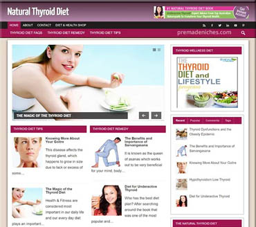 Natural Thyroid Diet Pre-made Niche Website/Blog