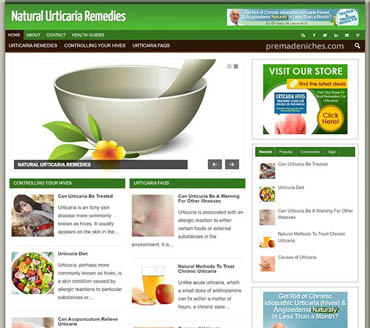 Natural Urticaria Remedies Pre-made Niche Website/Blog