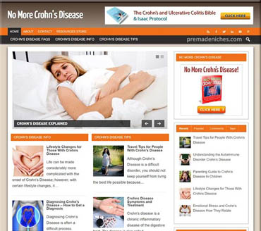 No More Crohn's Disease Pre-made Niche Website/Blog