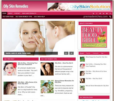 Oily Skin Remedies Pre-made Niche Website/Blog