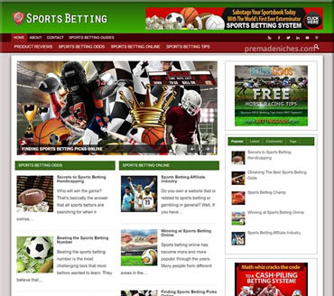 Online Sports Betting Tips Pre-made Niche Website/Blog