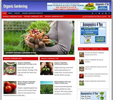 Organic Gardening Tips Pre-made Niche Website/Blog