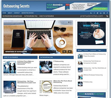 Outsourcing Secrets Pre-made Niche Website/Blog