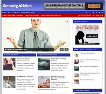 Overcoming Addictions Pre-made Niche Website/Blog