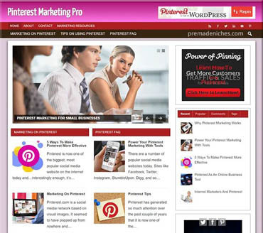 Pinterest Marketing Pro Pre-made Niche Website/Blog