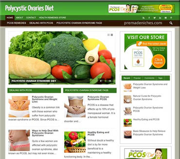 Polycystic Ovaries Diet Pre-made Niche Website/Blog