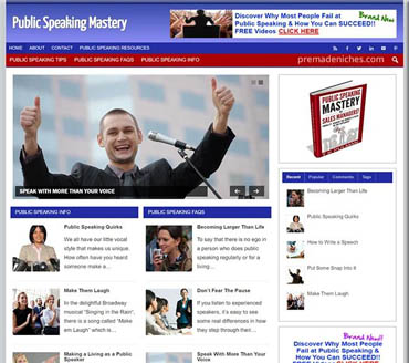 Public Speaking Mastery Pre-made Niche Website/Blog