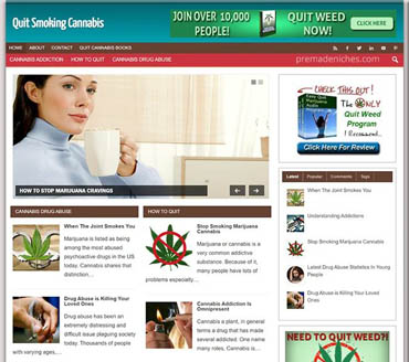 Quit Smoking Cannabis Pre-made Niche Website/Blog
