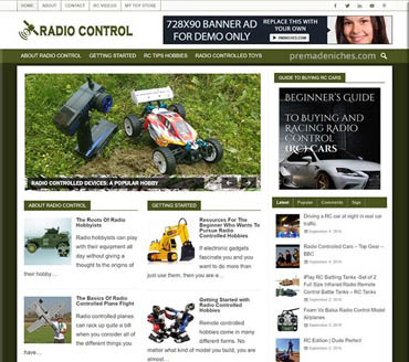 Radio Control Toys Pre-made Niche Website/Blog