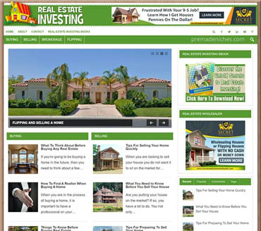 Real Estate Investing Guide Pre-made Niche Website/Blog