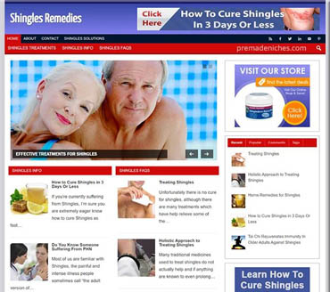 Shingles Remedies Pre-made Niche Website/Blog