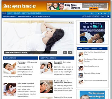 Sleep Apnea Remedies Pre-made Niche Website/Blog