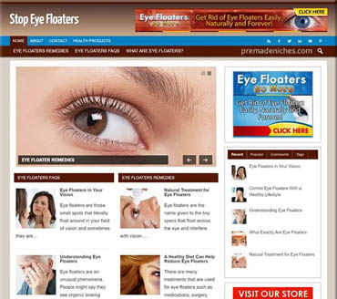Stop Eye Floaters Pre-made Niche Website/Blog