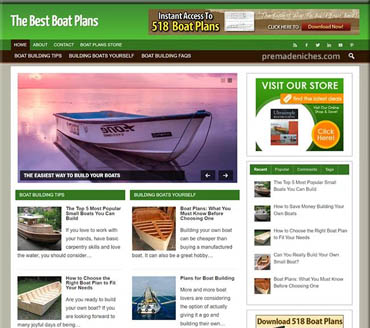 The Best Boat Plans Pre-made Niche Website/Blog