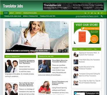 Translator Jobs Pre-made Niche Website/Blog
