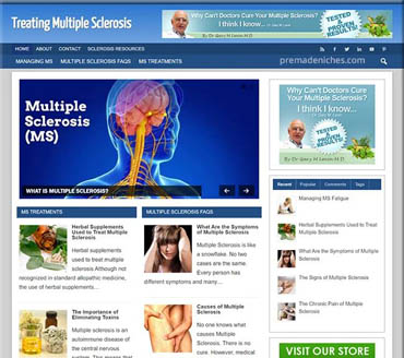 Treating Multiple Sclerosis Pre-made Niche Website/Blog