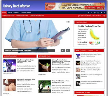 Urinary Tract Infection Remedy Pre-made Niche Website/Blog