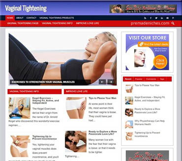 Vaginal Tightening Tips Pre-made Niche Website/Blog