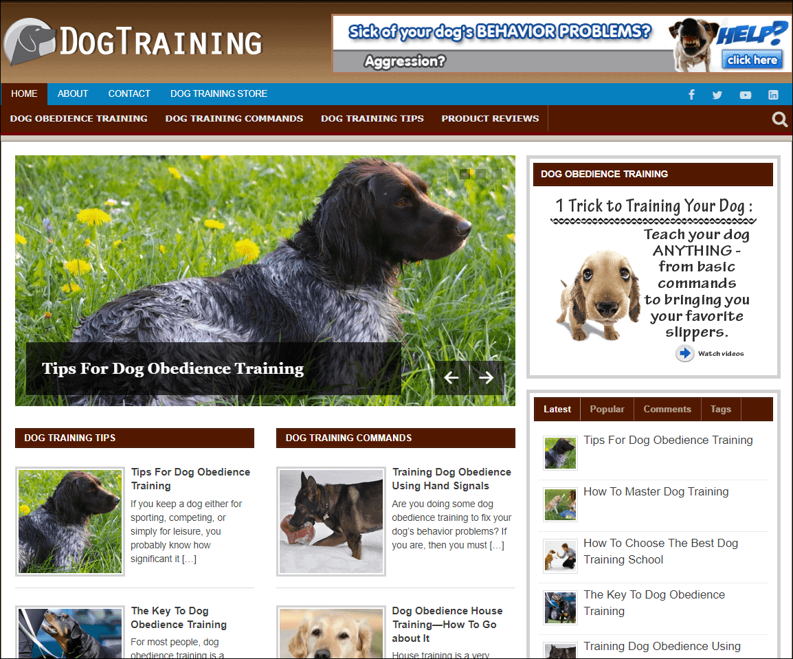 Dog Training Pre-made Affiliate Niche Website/Blog