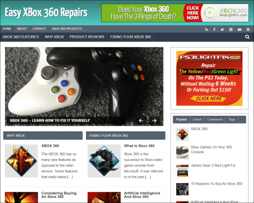 xBox 360 Repair Pre-made Niche Website/Blog