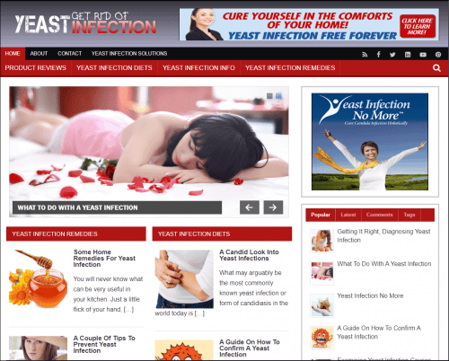 Yeast Infection Pre-made Niche Website/Blog